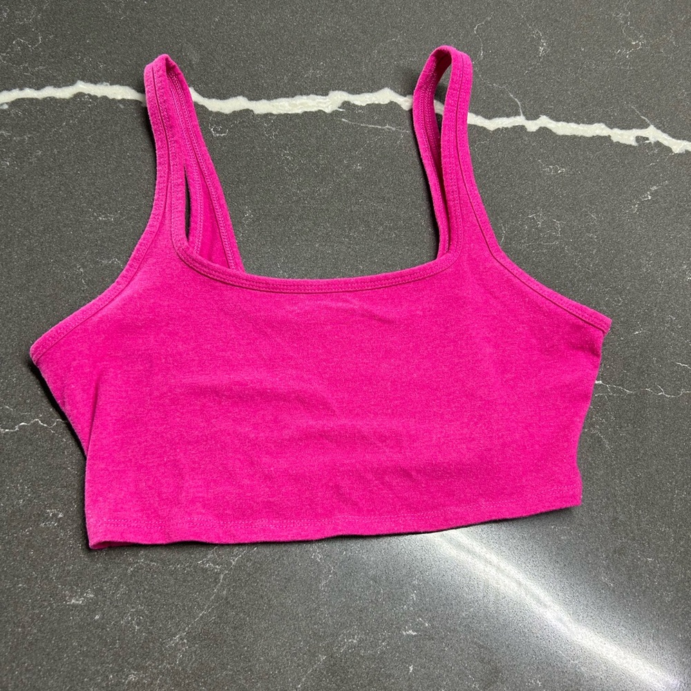 Hot pink cropped tank